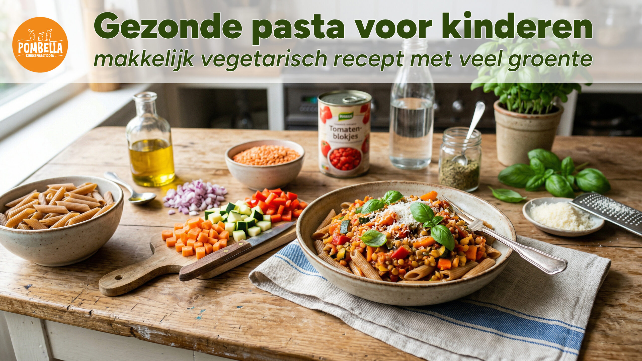 Gezonde pasta voor kinderen: makkelijk vegetarisch recept met veel groente